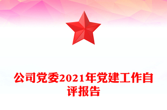 公司党委2021年党建工作自评报告
