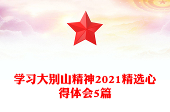 学习大别山精神2021精选心得体会5篇