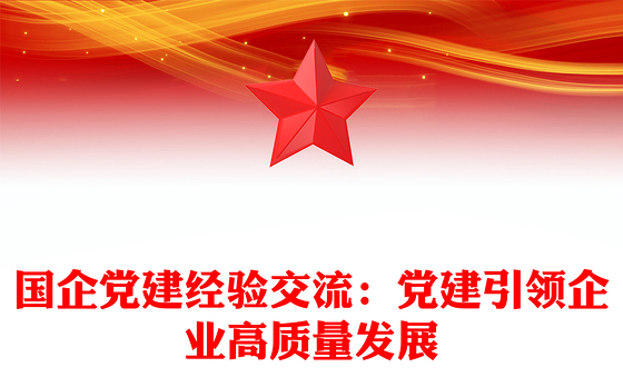 国企党建经验交流：党建引领企业高质量发展