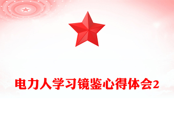电力人学习镜鉴心得体会2
