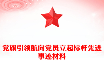 党旗引领航向党员立起标杆先进事迹材料