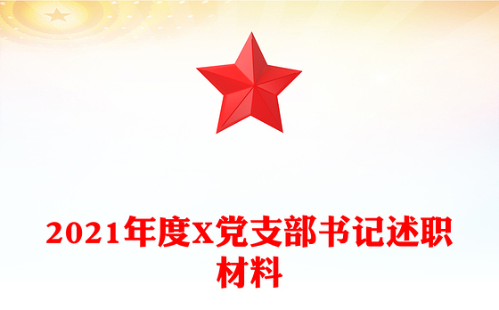 2021年度X党支部书记述职材料