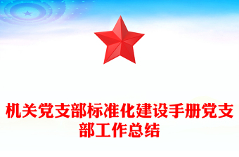 机关党支部标准化建设手册党支部工作总结