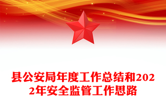 县公安局年度工作总结和2022年安全监管工作思路