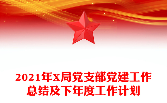 2021年X局党支部党建工作总结及下年度工作计划