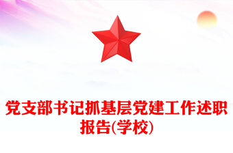 党支部书记抓基层党建工作述职报告(学校)