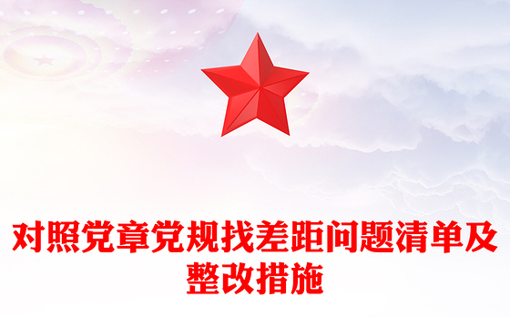 对照党章党规找差距问题清单及整改措施