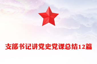 支部书记讲党史党课总结12篇