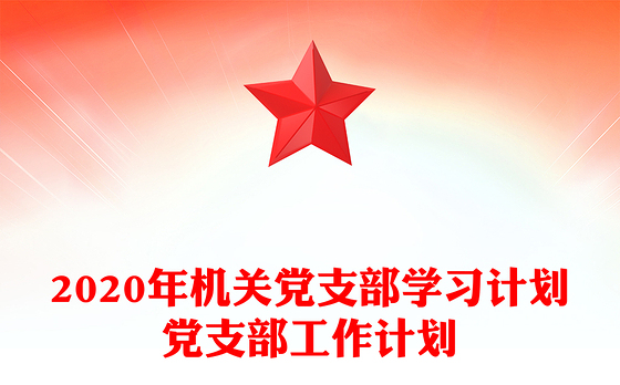 2020年机关党支部学习计划党支部工作计划