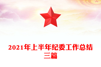 2021年上半年纪委工作总结三篇