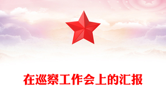 在巡察工作会上的汇报