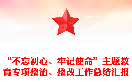 “不忘初心、牢记使命”主题教育专项整治、整改工作总结汇报