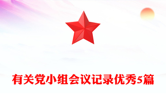 有关党小组会议记录优秀5篇