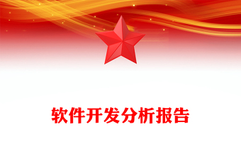 软件开发分析报告