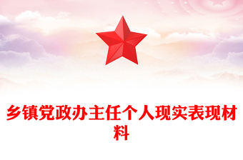 乡镇党政办主任个人现实表现材料