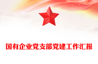 国有企业党支部党建工作汇报