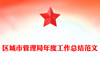 区城市管理局年度工作总结范文