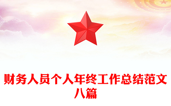 财务人员个人年终工作总结范文八篇