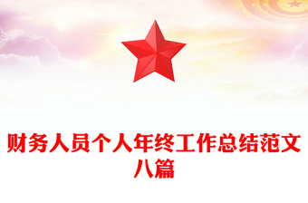 财务人员个人年终工作总结范文八篇