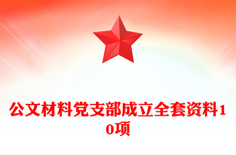 公文材料党支部成立全套资料10项