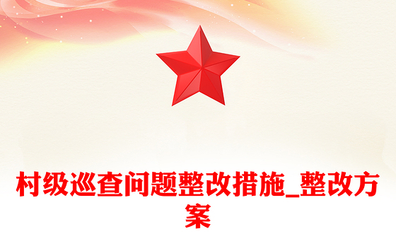 村级巡查问题整改措施_整改方案