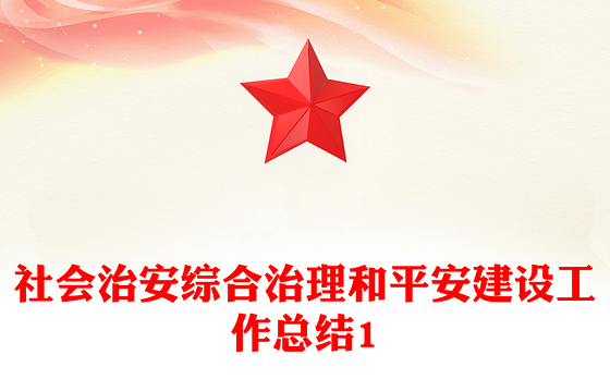 社会治安综合治理和平安建设工作总结1
