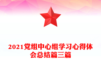 2021党组中心组学习心得体会总结篇三篇