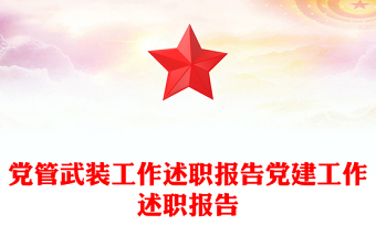 党管武装工作述职报告党建工作述职报告