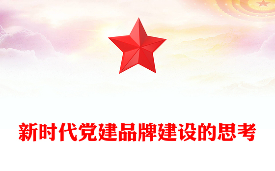 新时代党建品牌建设的思考