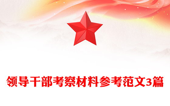 领导干部考察材料参考范文3篇