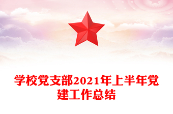学校党支部2021年上半年党建工作总结