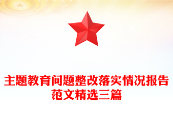 主题教育问题整改落实情况报告范文精选三篇
