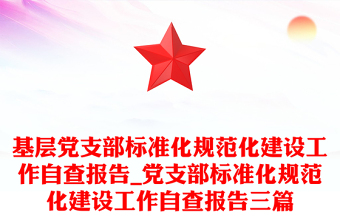 基层党支部标准化规范化建设工作自查报告_党支部标准化规范化建设工作自查报告三篇