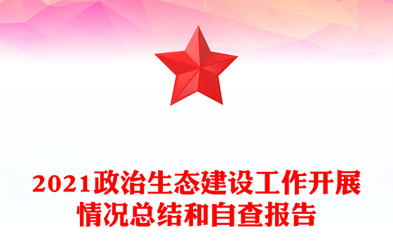 2021政治生态建设工作开展情况总结和自查报告