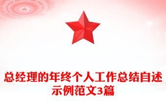 总经理的年终个人工作总结自述示例范文3篇