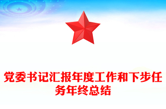党委书记汇报年度工作和下步任务年终总结