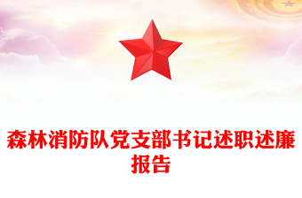 森林消防队党支部书记述职述廉报告