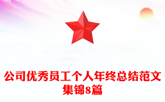 公司优秀员工个人年终总结范文集锦8篇
