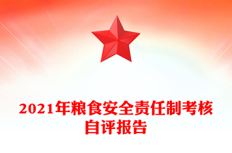 2021年粮食安全责任制考核自评报告