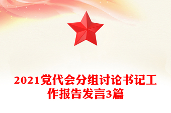 2021党代会分组讨论书记工作报告发言3篇