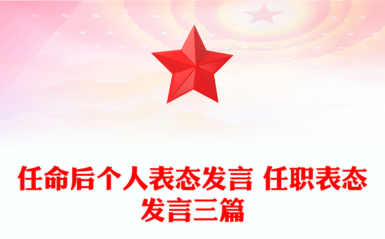 任命后个人表态发言 任职表态发言三篇