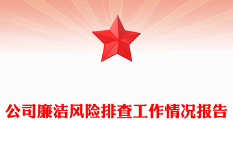公司廉洁风险排查工作情况报告