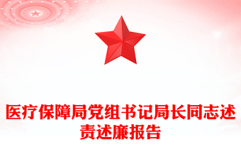 医疗保障局党组书记局长同志述责述廉报告