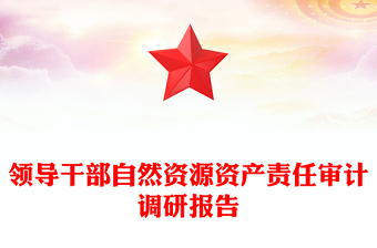 领导干部自然资源资产责任审计调研报告