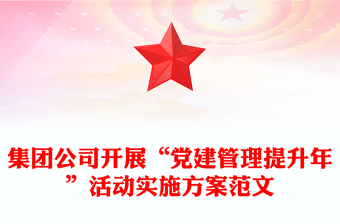 集团公司开展“党建管理提升年”活动实施方案范文