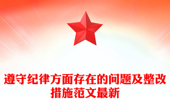 遵守纪律方面存在的问题及整改措施范文最新