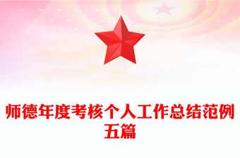 师德年度考核个人工作总结范例五篇