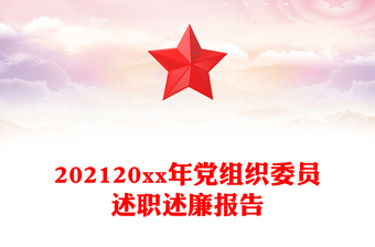 202120xx年党组织委员述职述廉报告