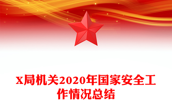 X局机关2020年国家安全工作情况总结