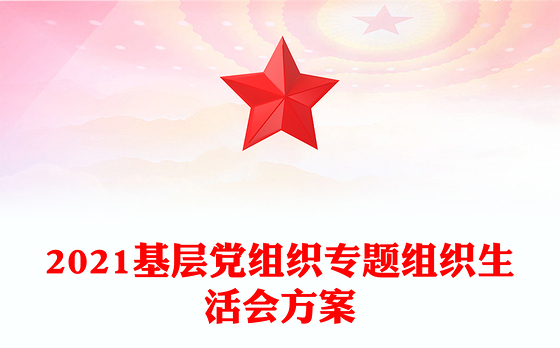 2021基层党组织专题组织生活会方案